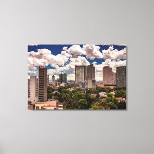 Lienzo Horizonte de los hoteles en Polanco Ciudad de