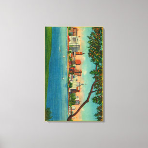 Lienzo Horizonte de Oakland a través del lago Merritt