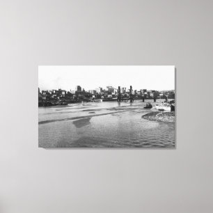 Lienzo Horizonte de Portland, Oregon del río de