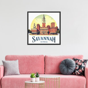Lienzo Horizonte de Savannah Georgia