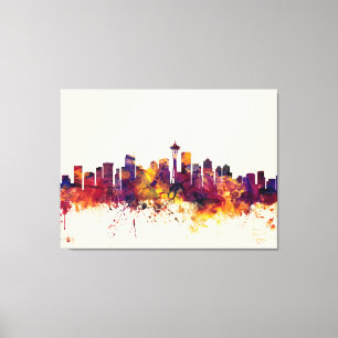 Lienzo Horizonte de Seattle Washington