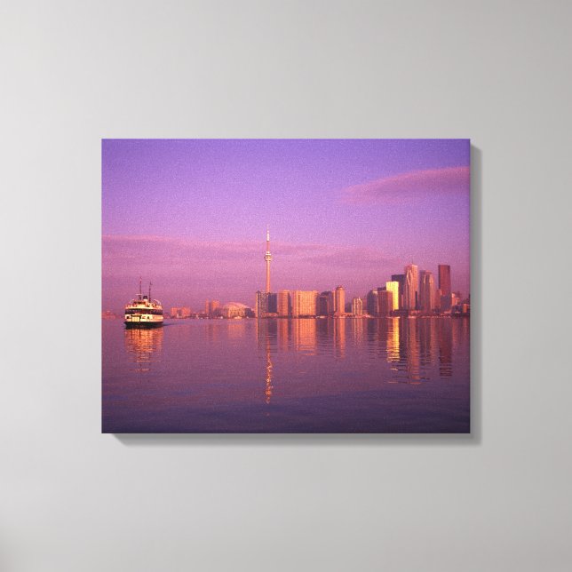 Lienzo Horizonte de Toronto, Ontario, Canadá (Anverso)