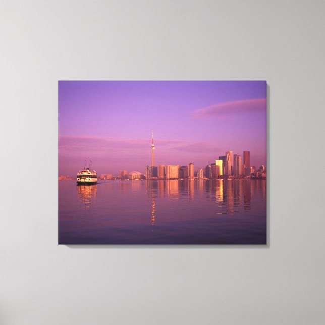 Lienzo Horizonte de Toronto, Ontario, Canadá (Anverso)