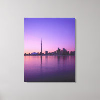 Horizonte de Toronto por la noche, Ontario, Canadá