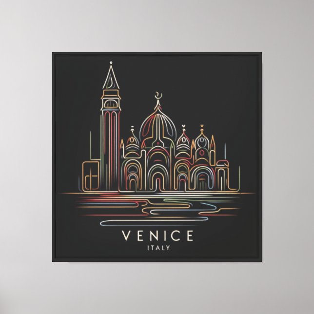 Lienzo Horizonte de Venecia (Anverso)