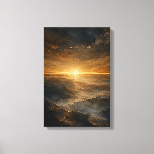 Lienzo Horizonte Dorado — Aurema (Retrato)
