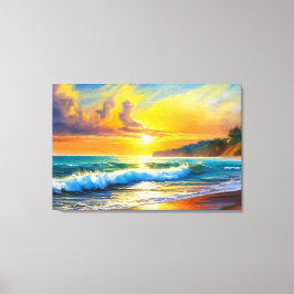 Lienzo Horizonte Dorado: Serenidad del Atardecer