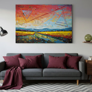 Lienzo Horizonte Fragmentado