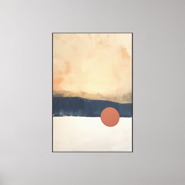 Lienzo Horizonte quieto, sol poniente (Anverso)