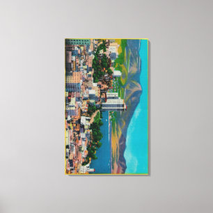 Lienzo Horizonte ruso de la colina con