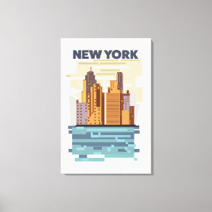 Lienzo Horizonte urbano de la ciudad de Nueva York