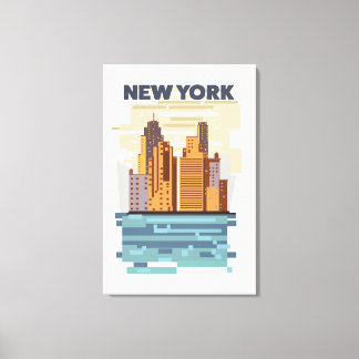 Lienzo Horizonte urbano de la ciudad de Nueva York