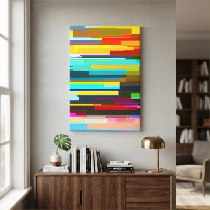 Lienzo Horizontes Abstractos Modernos Coloridos Geométric