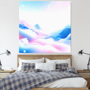 Lienzo Horizontes Pastel: Donde las nubes se encuentran c