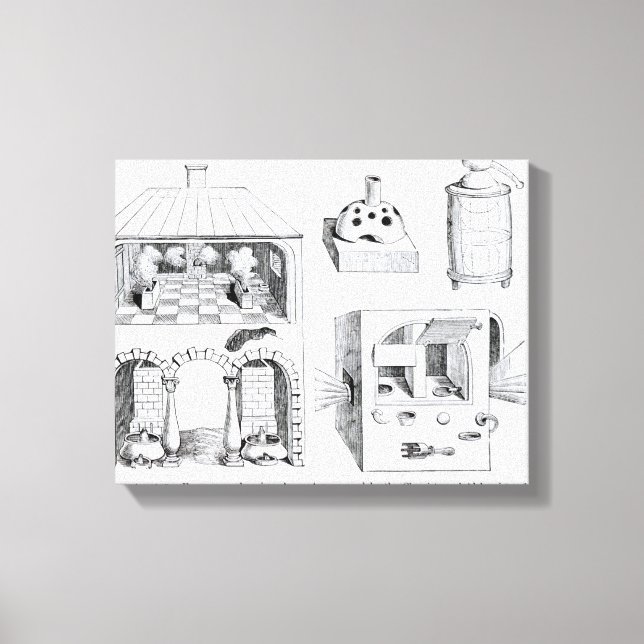 Lienzo Hornos y diversos aparatos (Anverso)