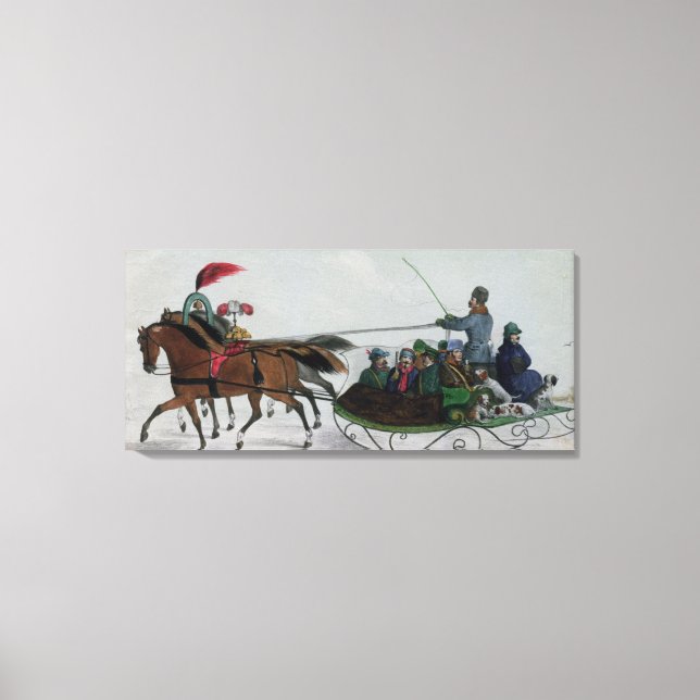 Lienzo Horse Drawn Sleigh (Anverso)