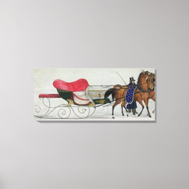 Lienzo Horse Drawn Sleigh (Anverso)