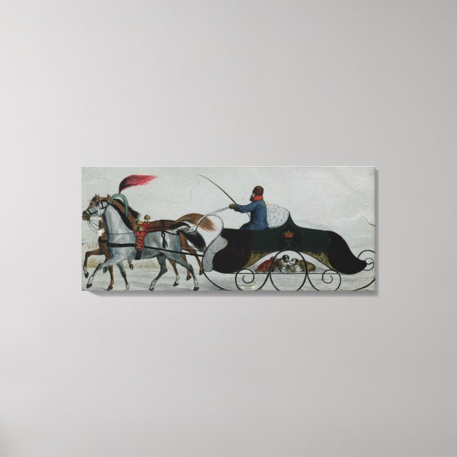 Lienzo Horse Drawn Sleigh (Anverso)