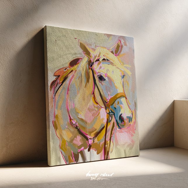 Lienzo Horse Painting, Cowgirl Equestrian Wall Art (horse painting, equestrian art, western wall art, rustic decor, horse lover gift, boho canvas, count)
