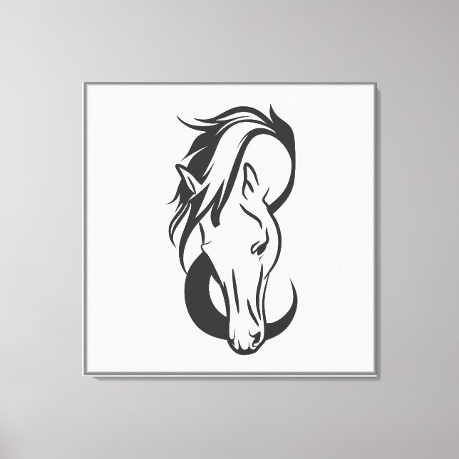 Lienzo Horse portrait, (Anverso)