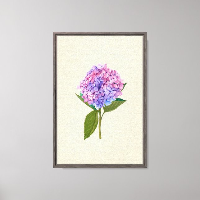Lienzo Hortensia Vintage (Anverso)