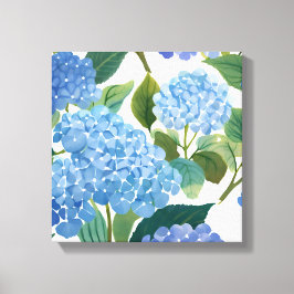 Lienzo Hortensias Azules | Hermoso Arbusto Floral