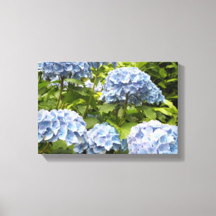 Lienzo Hortensias Azules Profundas