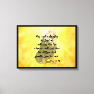 Lienzo Hosea 11:10 Biblia Verse Scripture Canvas Wall Art
