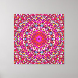 Lienzo Hot Pink Mandala – Premium Wrapped Canvas Radiance