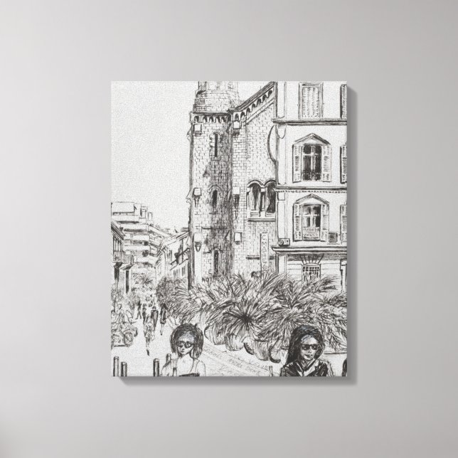 Lienzo Hotel 5 y Notre Dame Cannes 2014 (Anverso)