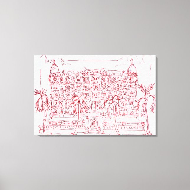 Lienzo Hotel Carlton, Cannes, Francia (Anverso)