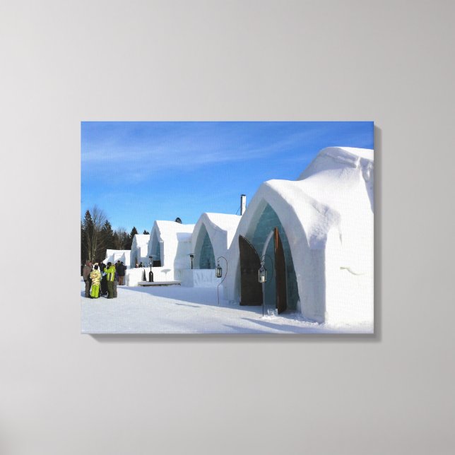 Lienzo Hotel de Glace, Quebec, Canadá (Anverso)