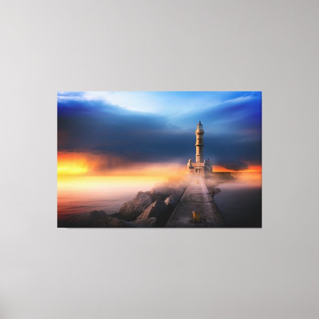 Lienzo Hotel de lujo Wall Art Lighthouse Sunset (Anverso)