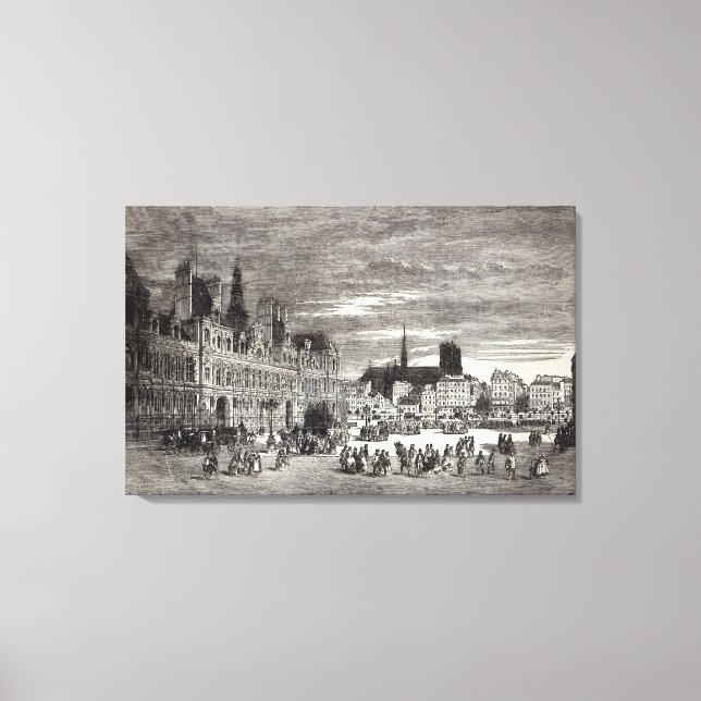 Lienzo Hotel de Ville, París, 1847 (Anverso)