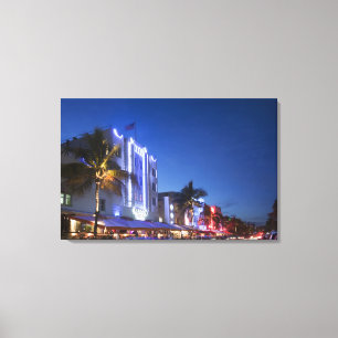 Lienzo Hotel del faro, impulsión del océano, Miami Beach