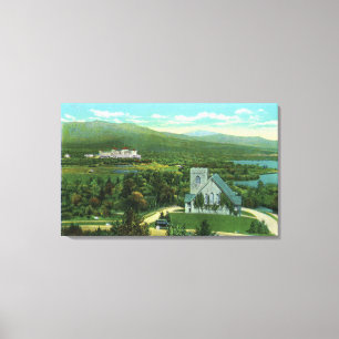 Lienzo Hotel del Mt Washington, opinión de la capilla de