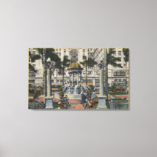 Lienzo Hotel Grant de Estados Unidos, Plaza Park, Fountai