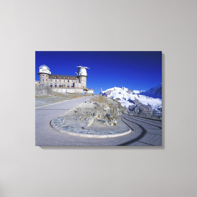Lienzo hotel Kulm y sendero, Gornergrat, Zermatt, (Anverso)