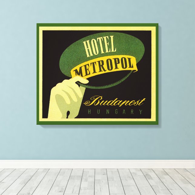 Lienzo Hotel Metropol Budapest Hungría Sombrero de botone (Insitu (piso de madera))