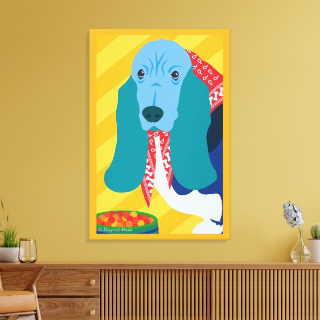 Lienzo Hound Dog Wraped Canvas Wall Art (Insitu (Sala de estar))