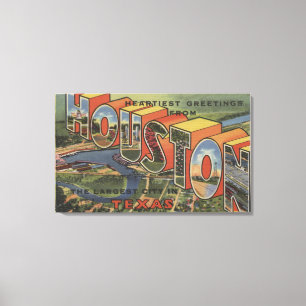 Lienzo Houston, Texas - Escenas de letras grandes 2