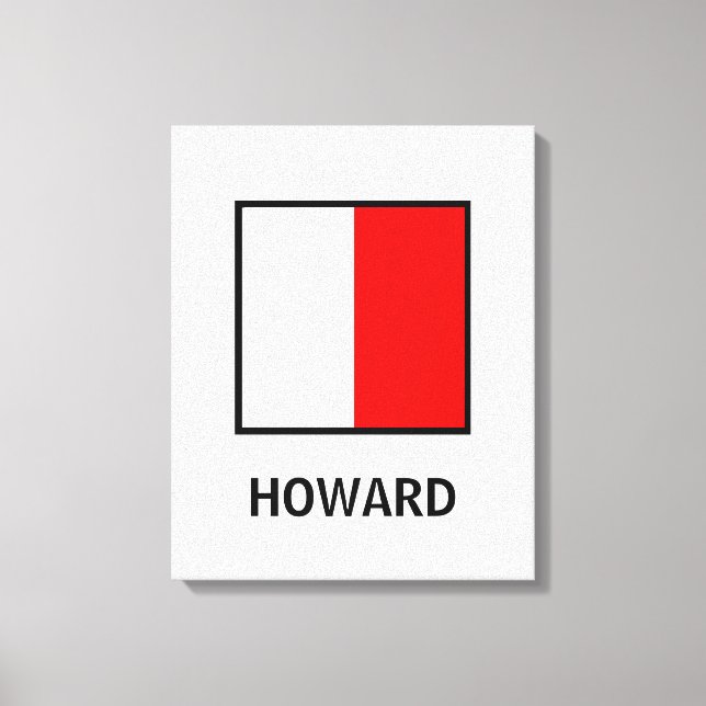 Lienzo Howard Family Name Nautical Flag (Anverso)