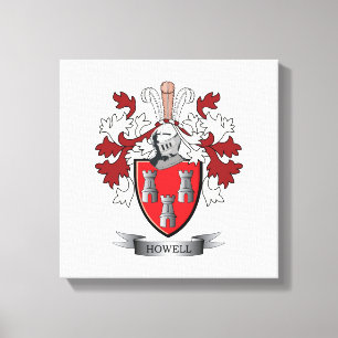 Lienzo Howell Family Crest Coat of Arms