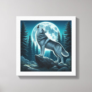 Lienzo Howling Wolf