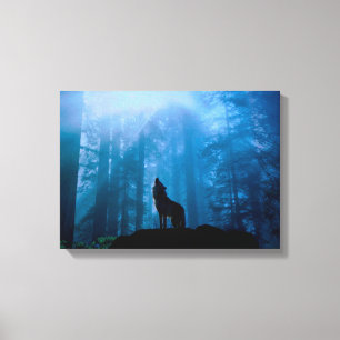 Lienzo Howling Wolf en Wilderness