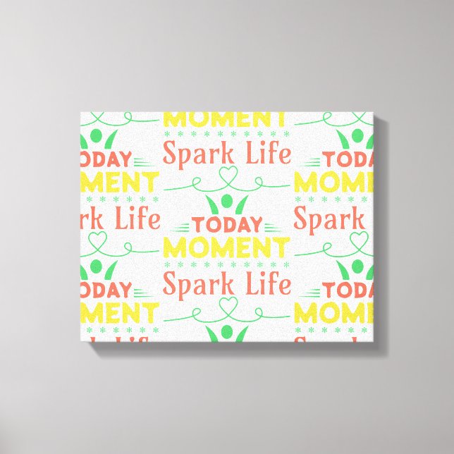 Lienzo Hoy, momento, la vida de chispa se puso la bolsa (Anverso)