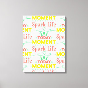 Lienzo Hoy, momento, la vida de chispa se puso la bolsa