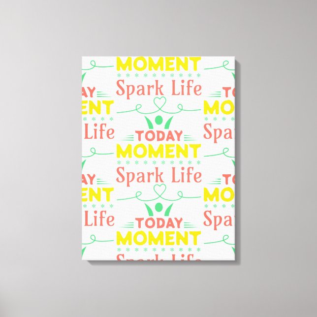 Lienzo Hoy, momento, la vida de chispa se puso la bolsa (Anverso)