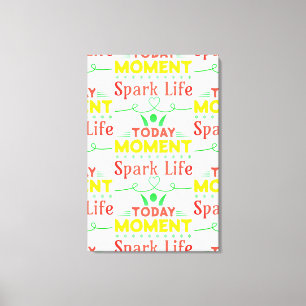 Lienzo Hoy, momento, la vida de chispa se puso la bolsa