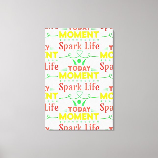 Lienzo Hoy, momento, la vida de chispa se puso la bolsa (Anverso)